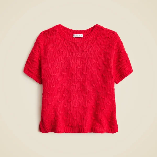 Girls’ bobble sweater-tee in cotton