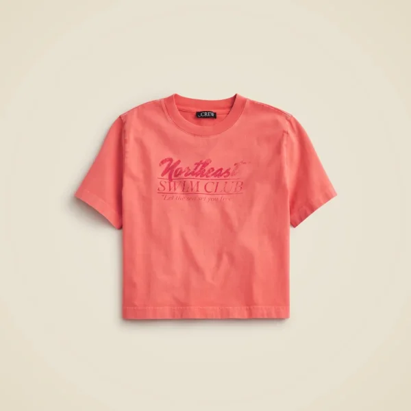 Relaxed premium-weight “Northeast Swim Club” graphic T-shirt