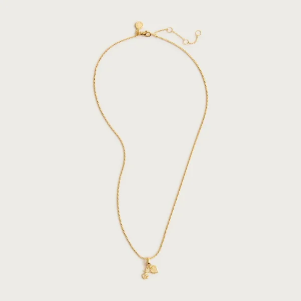 Gold vermeil heart charm necklace