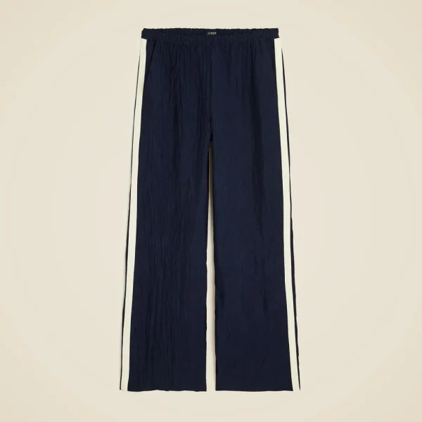 Stratus side-stripe pant in textured satin