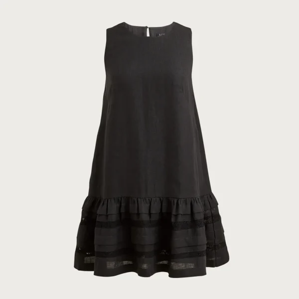 Maxine ruffle-trim dress in linen