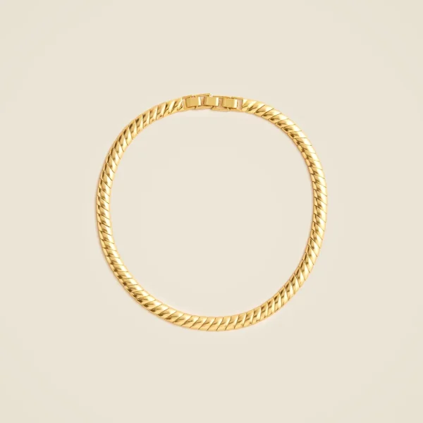 Snake chain collar necklace
