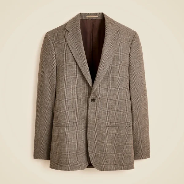 Blazer in English cotton-wool blend twill