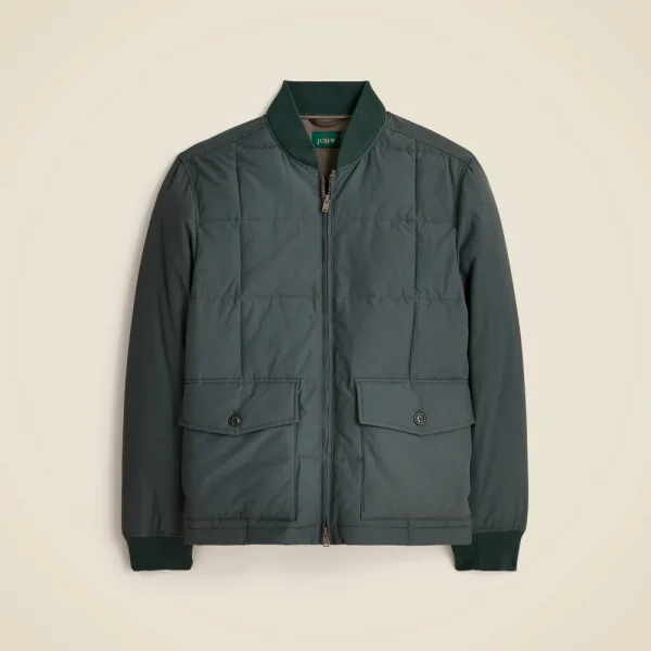 Box-quilt insulated bomber jacket with PrimaLoft®