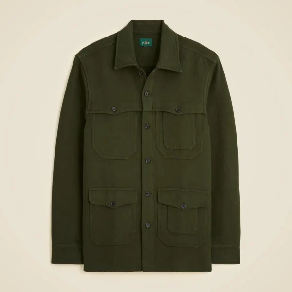 Heavyweight chamois field utility overshirt in Japanese cotton