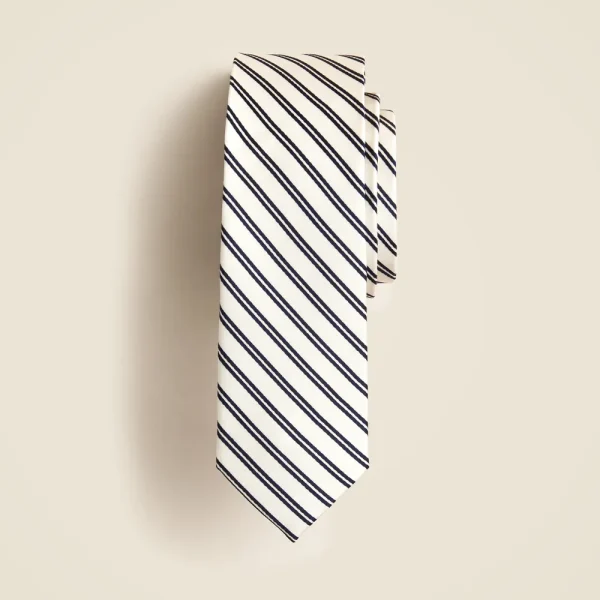 Kids’ silk tie in double stripe