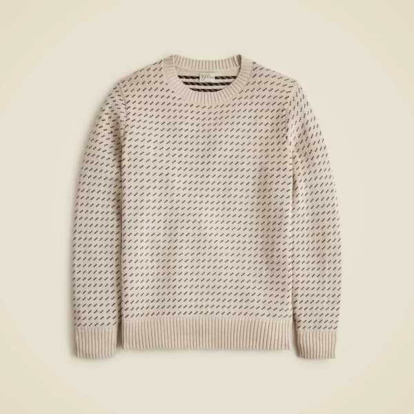 Heritage cotton sweater in bird’s-eye stitch