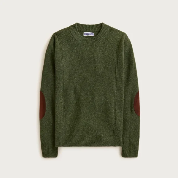 Wallace & Barnes wool sweater with suede