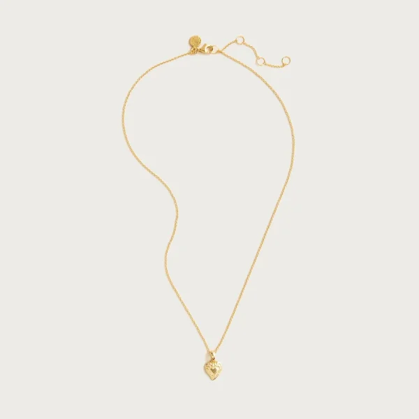 Gold vermeil engraved heart necklace