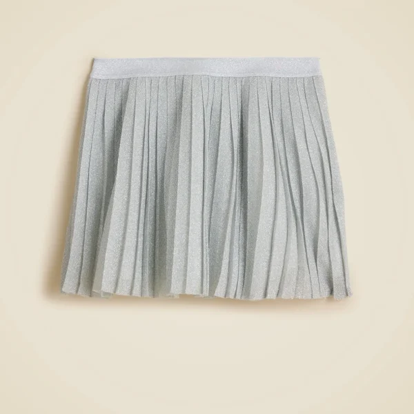 Girls’ pleated tulle mini skirt with Lurex® metallic threads