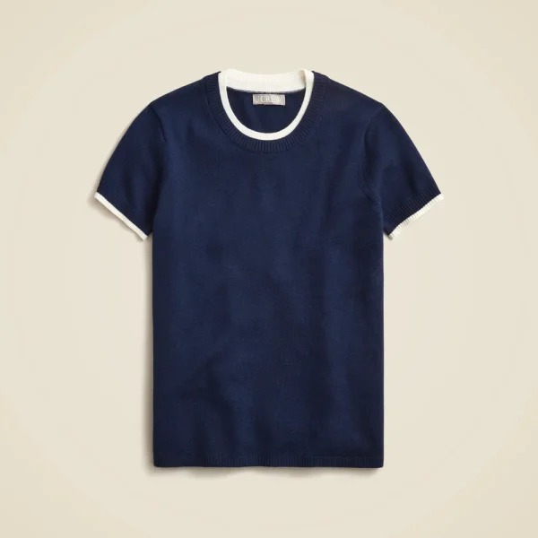 Carolyn sweater-tee in striped merino wool