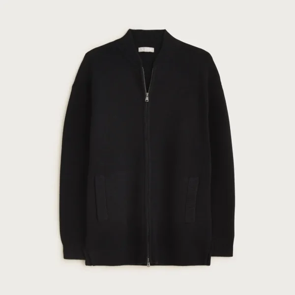 Full-zip flight sweater-jacket