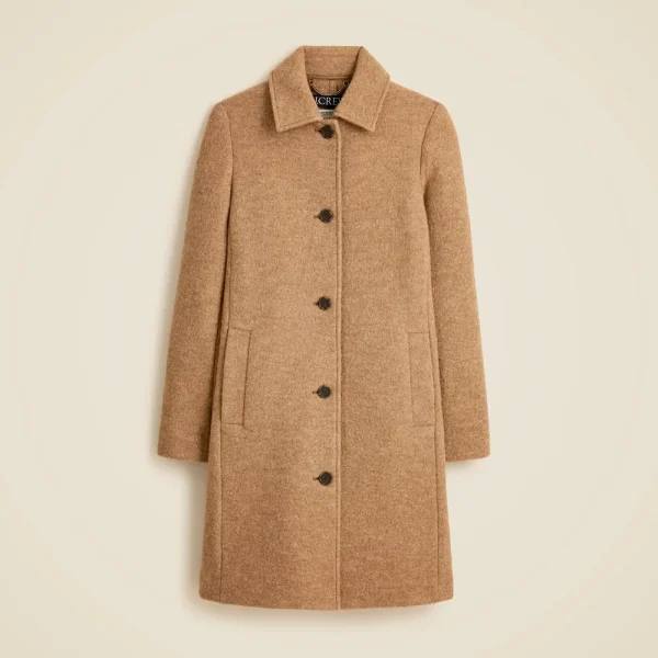 Car coat in Italian boiled wool