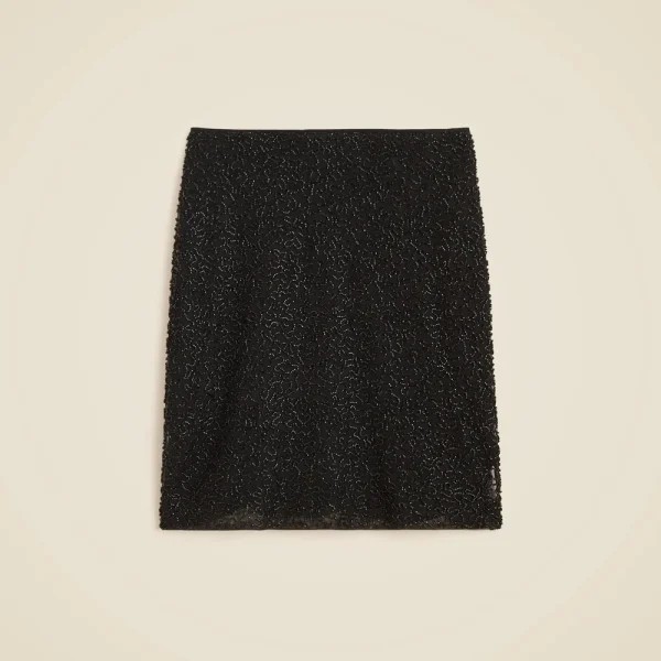 Collection sequin layered slip skirt