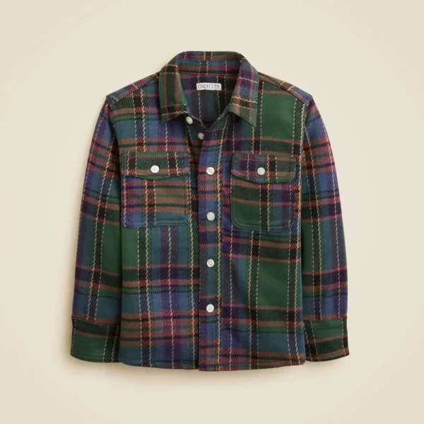 Kids’ lightweight Seaboard soft-knit shirt in plaid