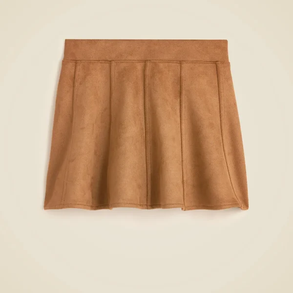 Girls’ picture day skirt in faux metallic leather