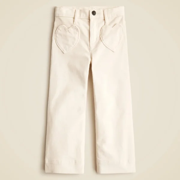 Girls’ sailor corduroy trouser with heart pockets