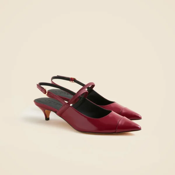 Robin Mary Jane kitten heels in spazzolato leather