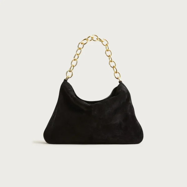 Berkeley chainlink shoulder bag in suede