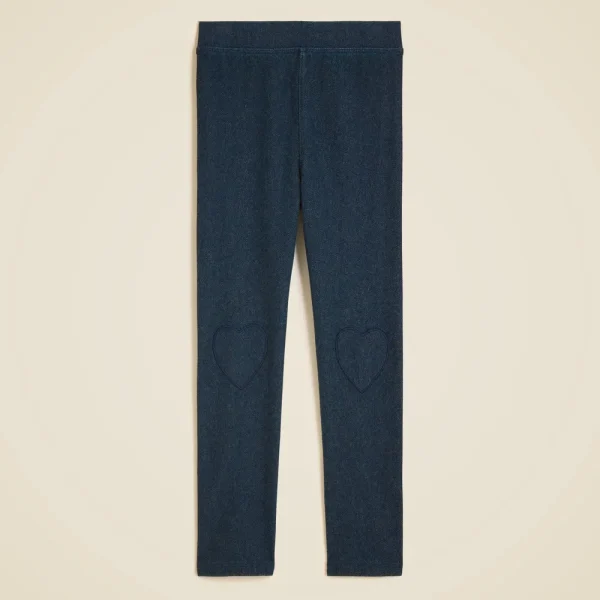 Girls’ heart-patch jeggings