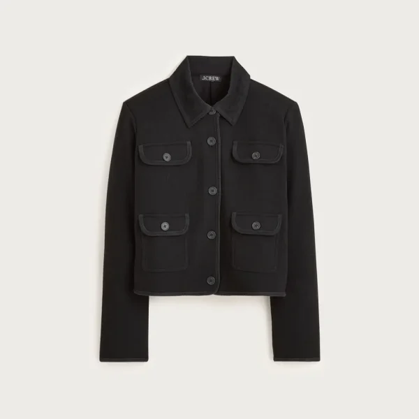 Knit jacket in wool blend