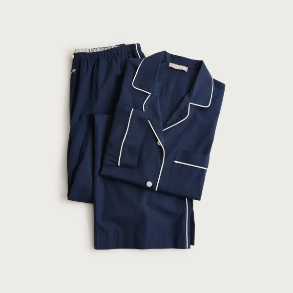 Classic pajama pant set in end-on-end cotton