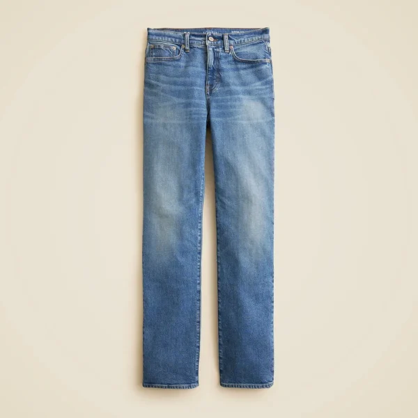 Nipped straight jean in stretch