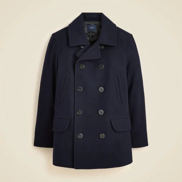 Dock peacoat in wool blend with PrimaLoft®