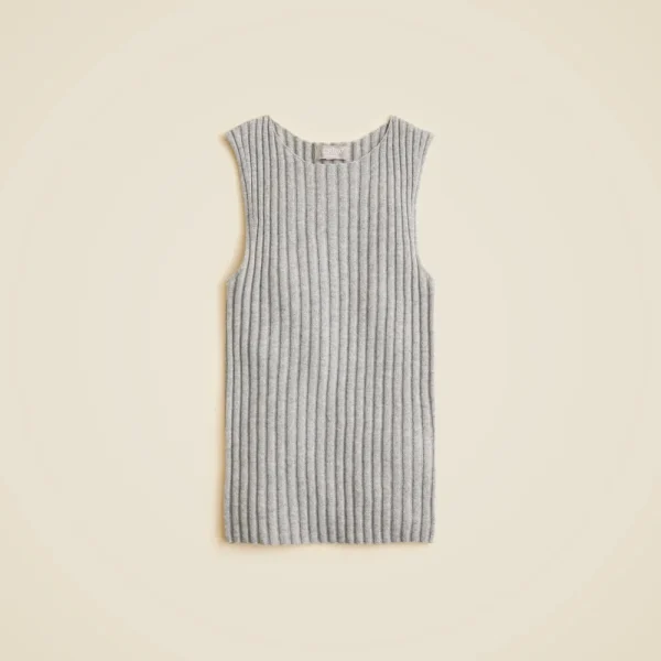 Wide-rib cashmere sweater shell