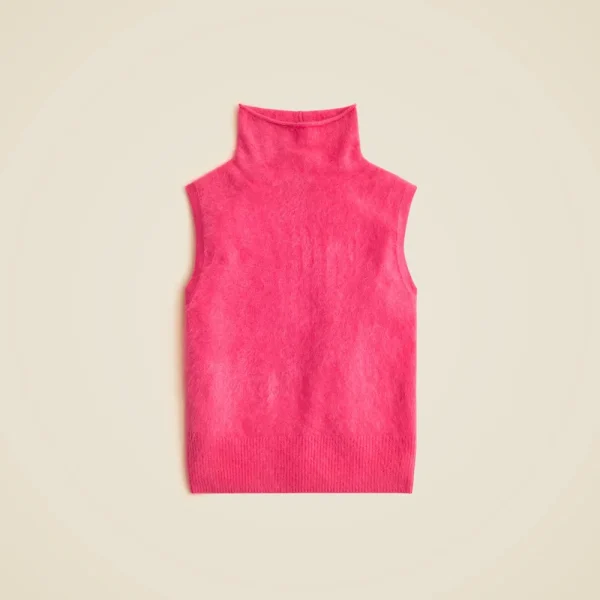 Brushed cashmere turtleneck sweater shell