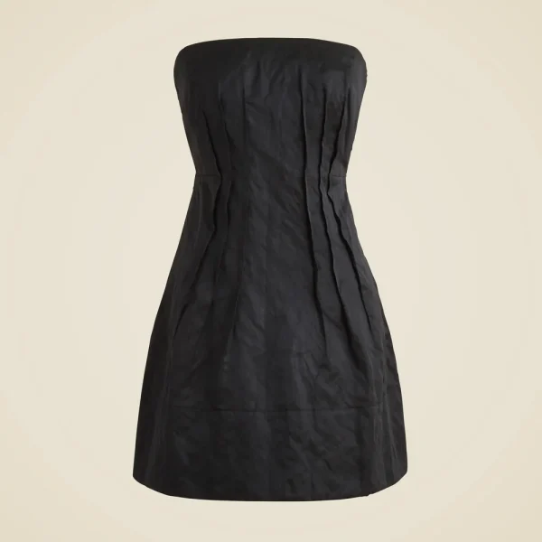 Collection strapless mini dress in memory satin