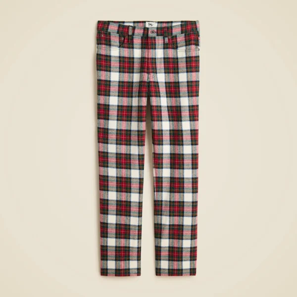 Classic five-pocket twill pant in Stewart tartan