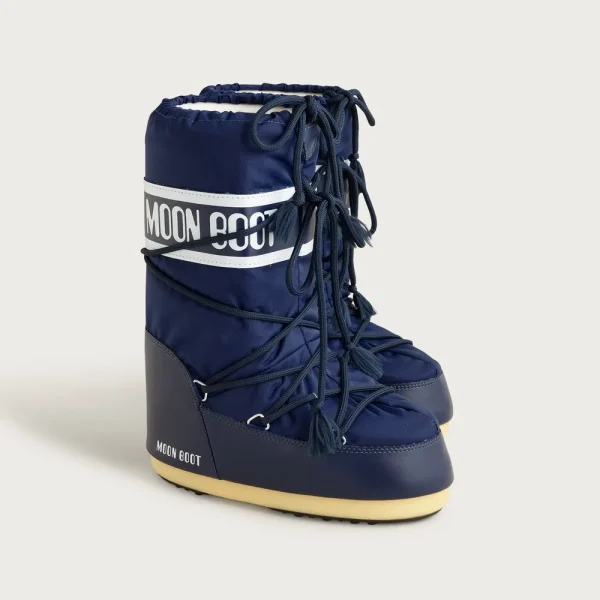 Moon Boot® kids’ icon blue nylon boots