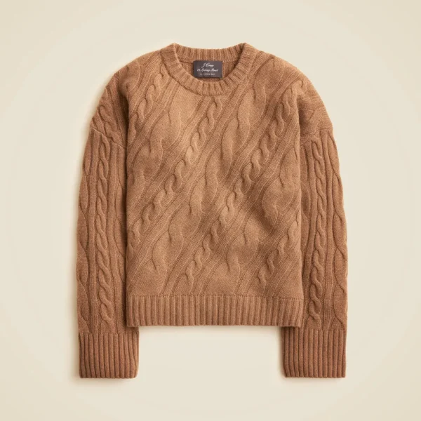 Spring Street cashmere twisted cable-knit sweater