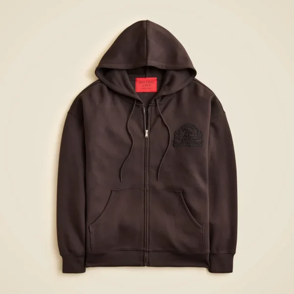 Alex Eagle X J.Crew scuba-knit full-zip hoodie