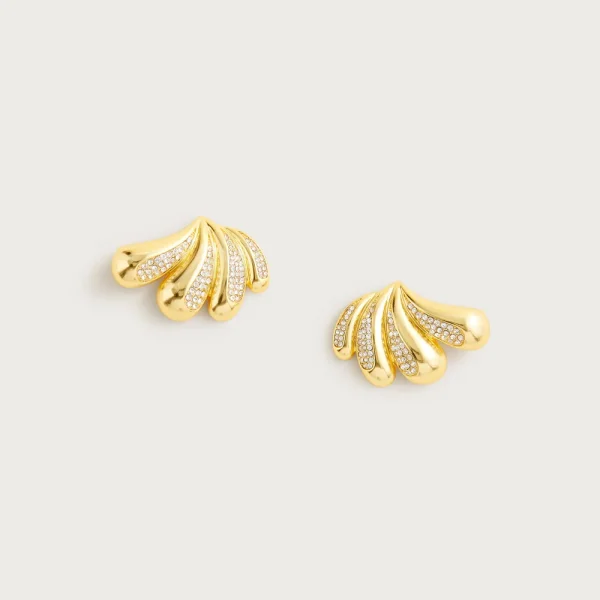 KHIRY X J.Crew talon coalition earrings with pavé crystals