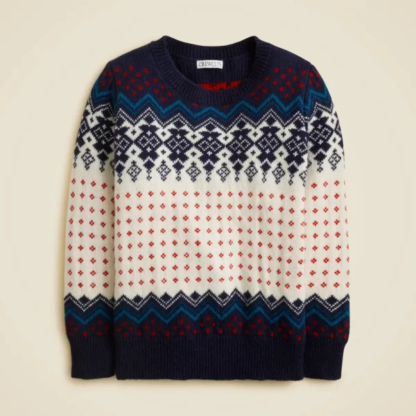 Kids’ vintage Fair Isle sweater in wool blend