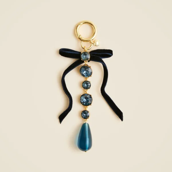 Crystal bow bag charm