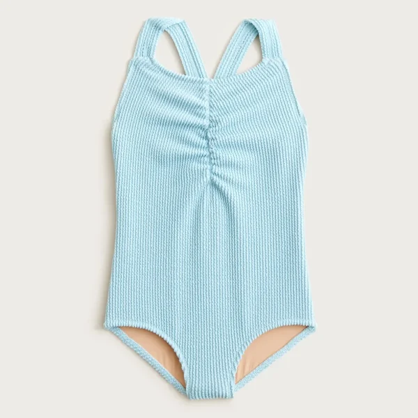 Girls’ scrunchie one-piece swimsuit