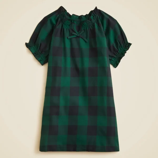 Girls’ flannel nightgown in plaid