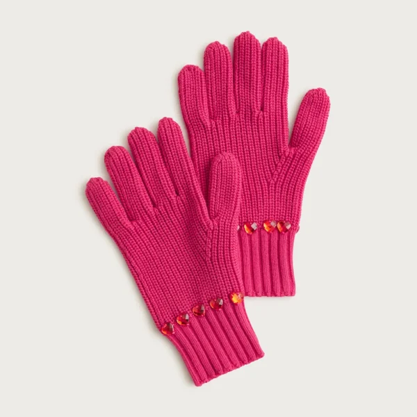 Girls’ jewel-embellished gloves
