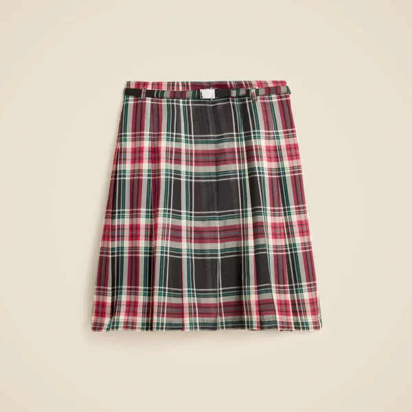 Pleated prep skirt in Stewart tartan