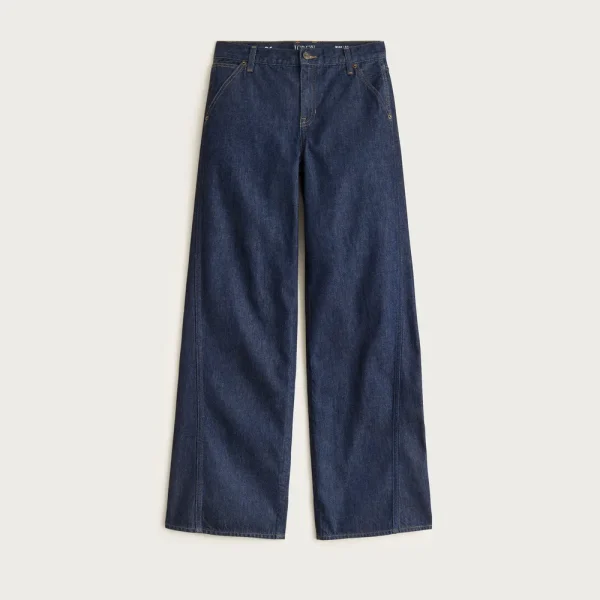 Utility low-rise wide-leg jean