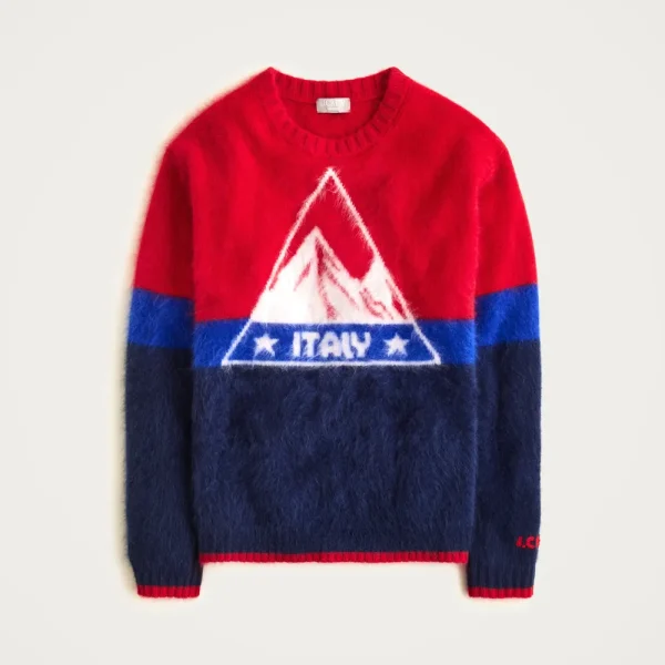 U.S. Ski & Snowboard by J.Crew graphic crewneck sweater in brushed cashmere