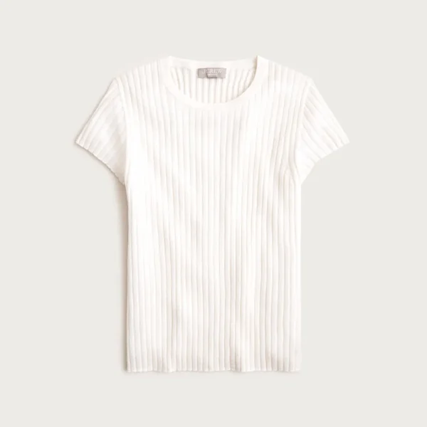 New ribbed featherweight cashmere T-shirt