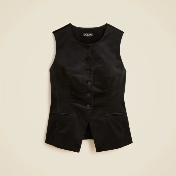 Essential cutaway vest top in velvet