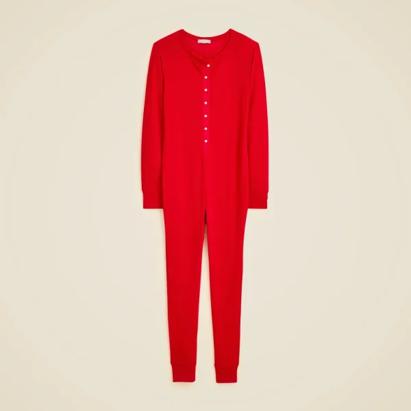 Waffle-knit one-piece