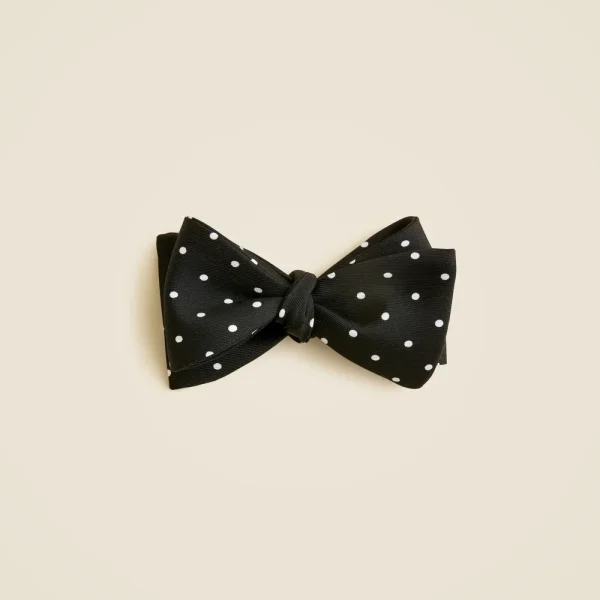 English silk polka-dot bow tie