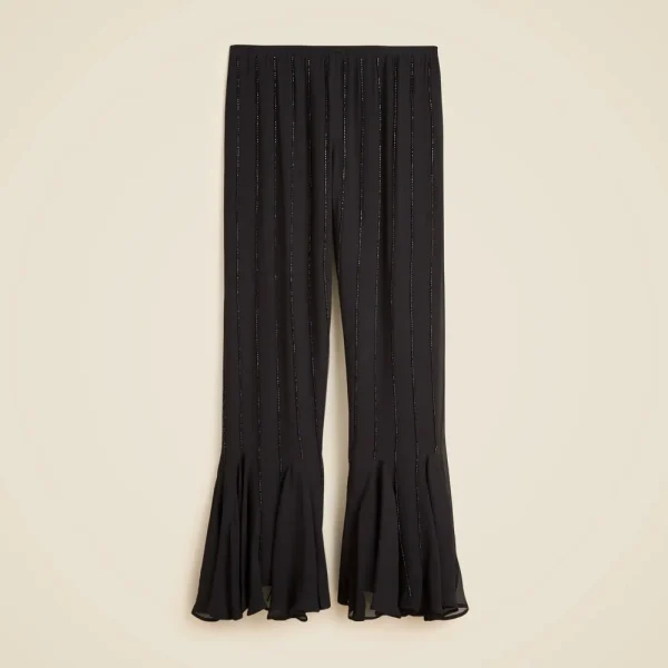 Collection beaded Cosmo pant with flounce hem