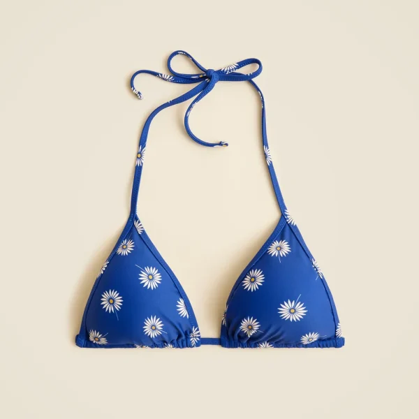 Perfect string bikini top in daisy print